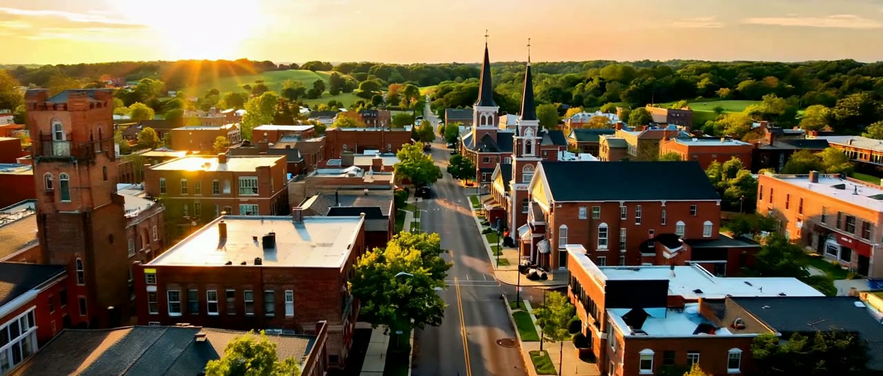 Slow cinematic aerial footage — an atmospheric backdrop for the Precious Memory experience.
